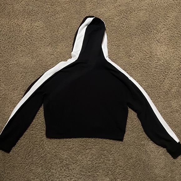 Victoria Secret “PINK” Women’s black & white zip hooded jacket Sz Large - Picture 13 of 13